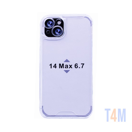 Capa de Silicone Dura para Apple iPhone 14 Plus Transparente